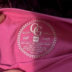 Pink glitzy girl boutique T-shirt! 6x!